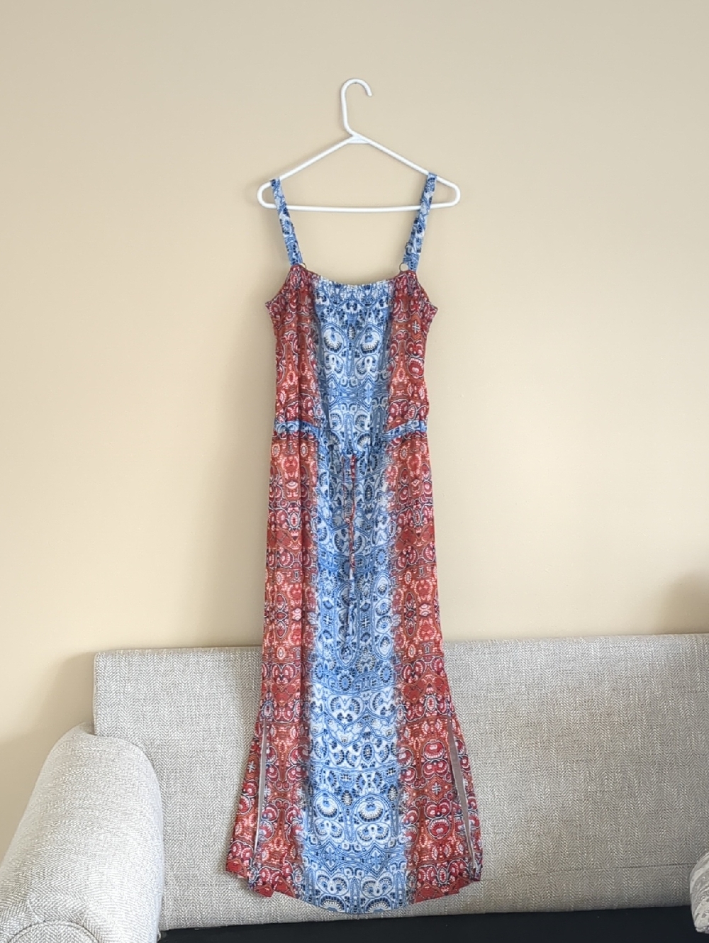 1X Two By Vince Camuto Maxi Dress Drawstring Waist